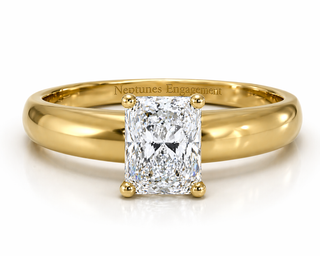 Neptune Radiant Crown Diamond Engagement Ring