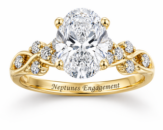 Oval Diamond Twisted Vine Engagement Ring