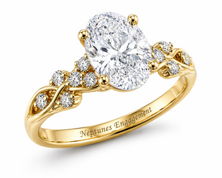 Oval Diamond Twisted Vine Engagement Ring