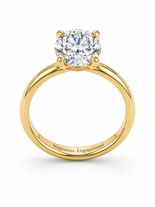 Eterna Classic Round Diamond Engagement Ring 18k Gold