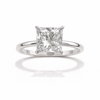 2 Carat Princess Cut Diamond Engagement Ring in 18k White Gold