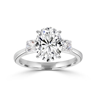 Classic Trellis Three Stone Engagement Ring