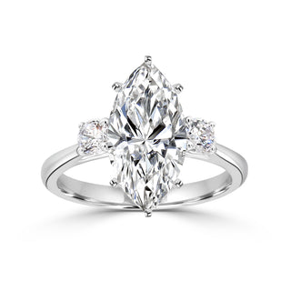 Classic Trellis Three Stone Engagement Ring